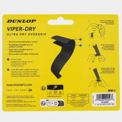 Tenis omotávky DUNLOP ATP VIPER-DRY Overgrip 0,6 mm bílá
