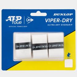 Tenis omotávky DUNLOP ATP VIPER-DRY Overgrip 0,6 mm bílá