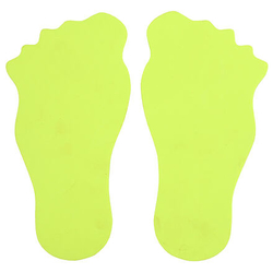 Feet značka na podlahu žlutá