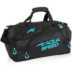 Duffle Bag L sportovní taška černá-tyrkysová