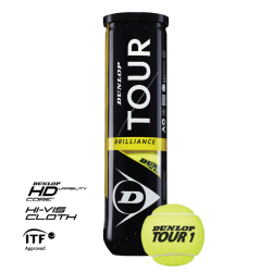 Tenisové míče DUNLOP TOUR Brilliance 4BP