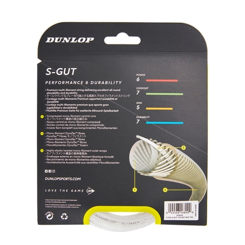 Tenis struny DUNLOP S-GUT 16G 1,25 mm (délka 12 m)